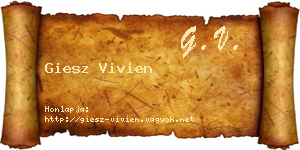 Giesz Vivien névjegykártya